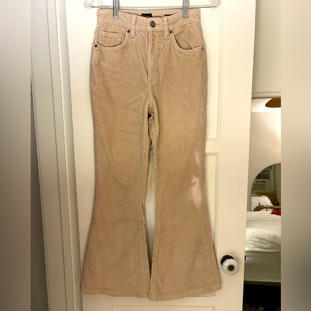 Lee Jeans high rise flares corduroy bell bottom jeans.